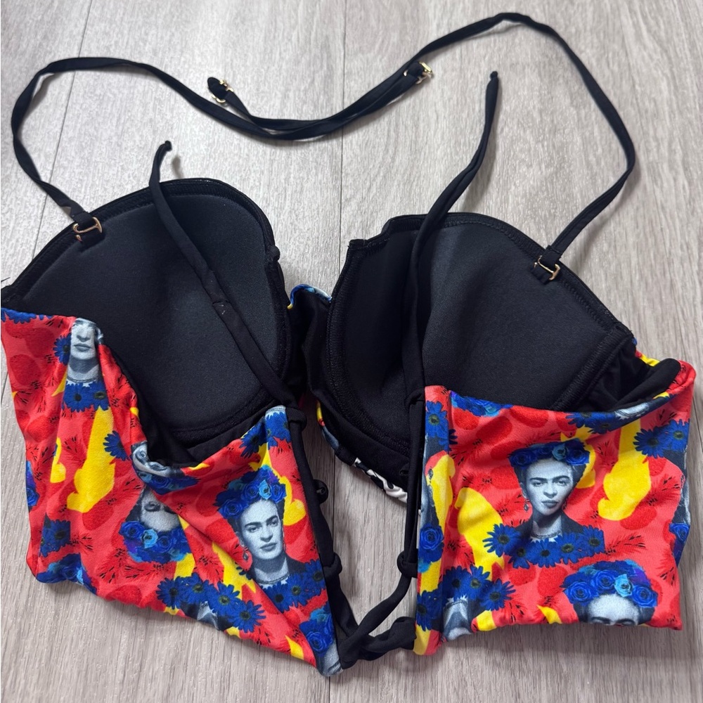 Colorful Patterned Bikini Top - Picture 4 of 4